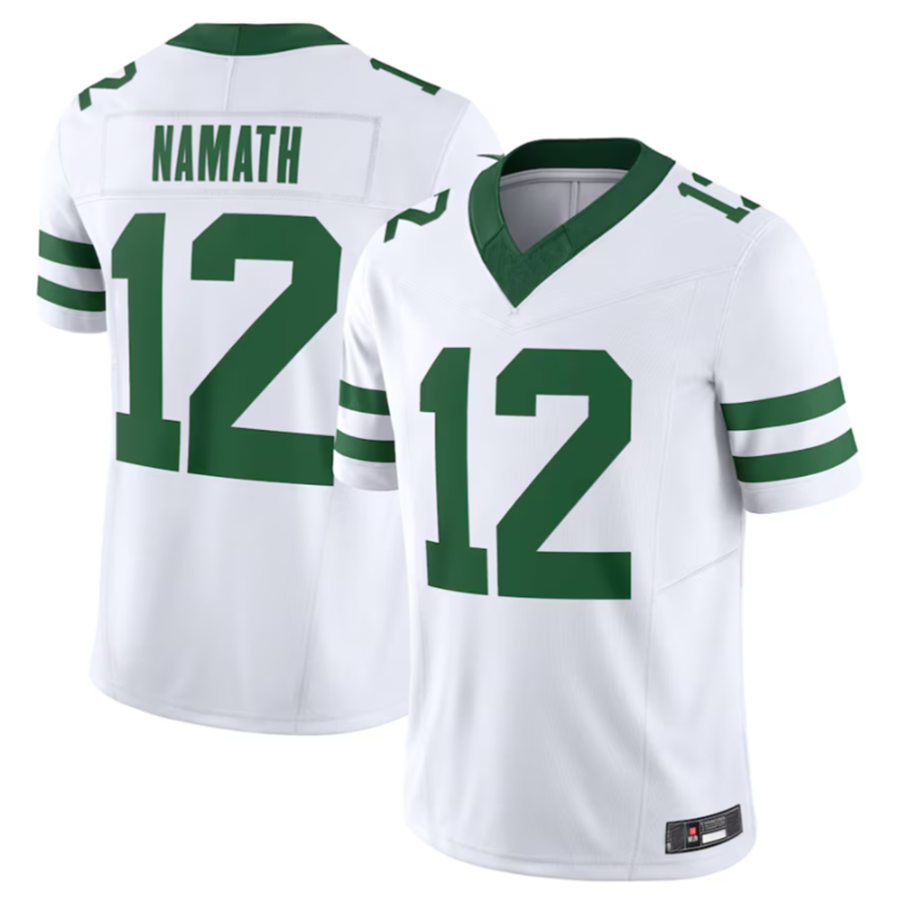 tocy NY.Jets #12 Joe Namath Legacy White Vapor F.U.S.E. Limited Jersey Stitched American Stitched Jerseys