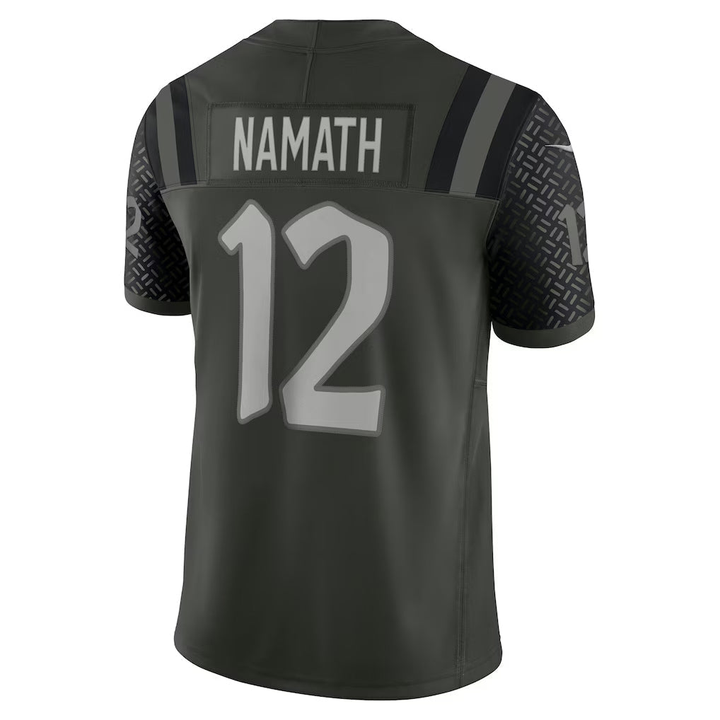 tocy NY.Jets #12 Joe Namath Player Gotham Green Rivalries Collection Limited Stitched Jerseys