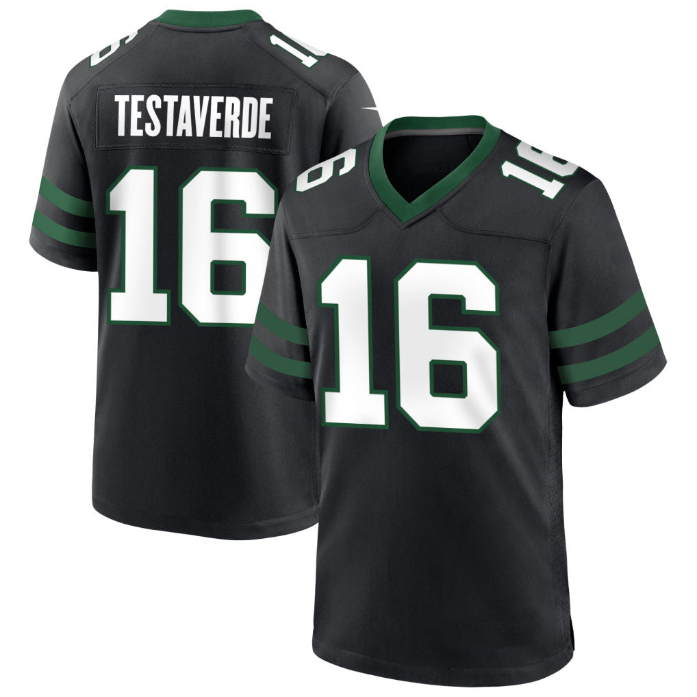 tocy NY.Jets #16 Vinny Testaverde Player Black Home Game Stitched Jerseys