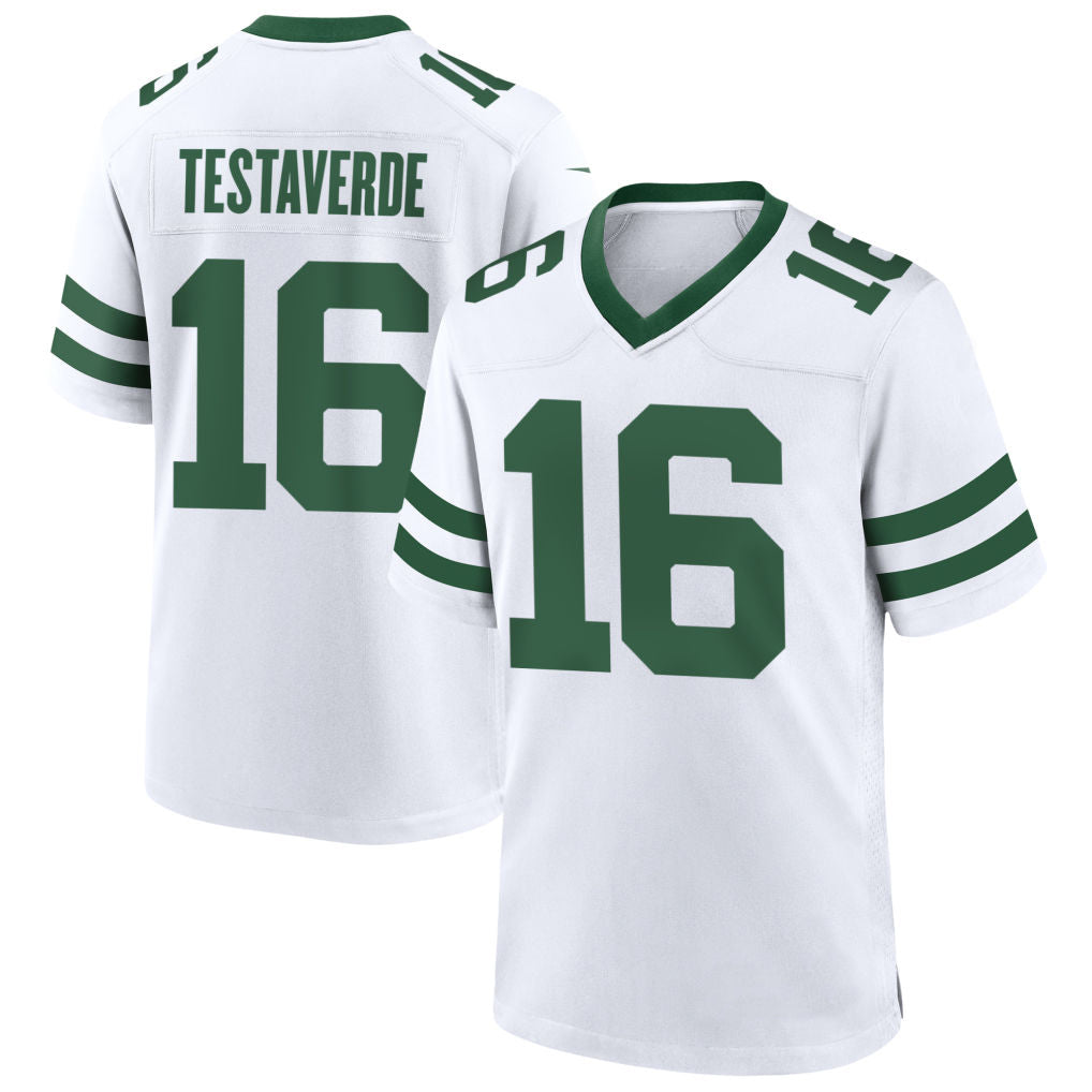 tocy NY.Jets #16 Vinny Testaverde Player White Home Game Stitched Jerseys