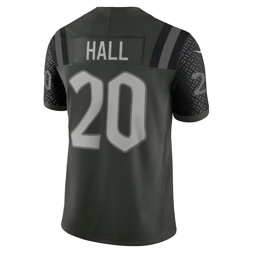 tocy NY.Jets #20 Breece Hall Gotham Green 2025 Rivalries Collection Stitched Limited Jerseys
