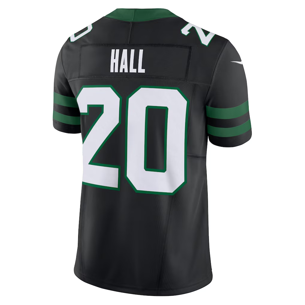 tocy NY.Jets #20 Breece Hall Legacy Black Alternate Vapor F.U.S.E. Limited Stitched Jerseys
