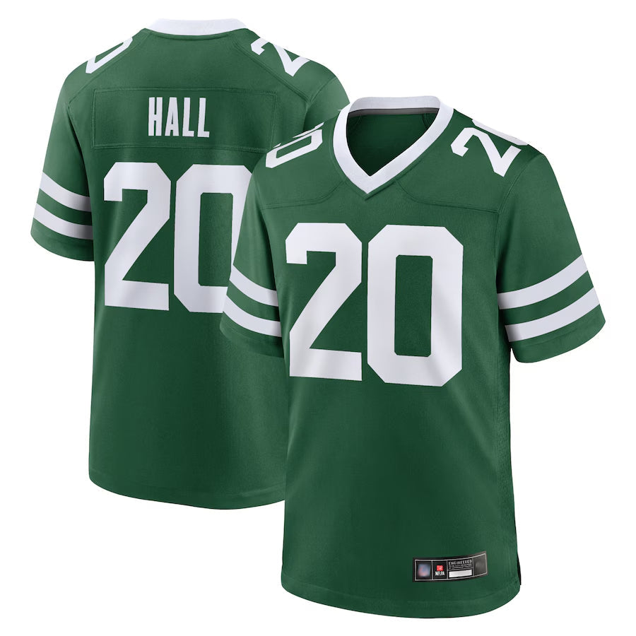 tocy NY.Jets #20 Breece Hall Player Home Game Jerseys - Gotham Green Stitched Jerseys