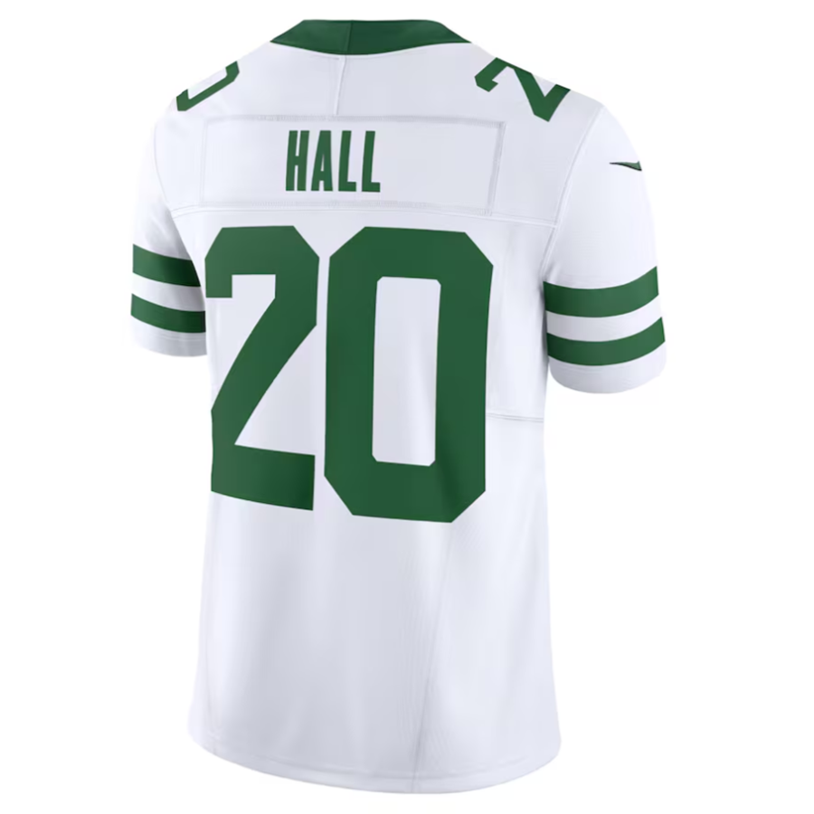 tocy NY.Jets #20 Breece Hall Player White Home Game Stitched Jerseys