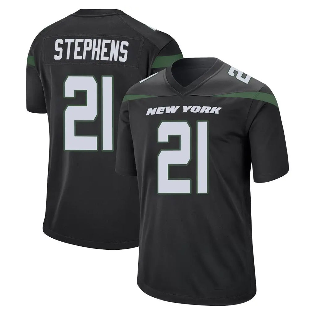 Tocy NY.Jets #21 Brandon Stephens Player Stealth Black Home Game Stitched Jerseys