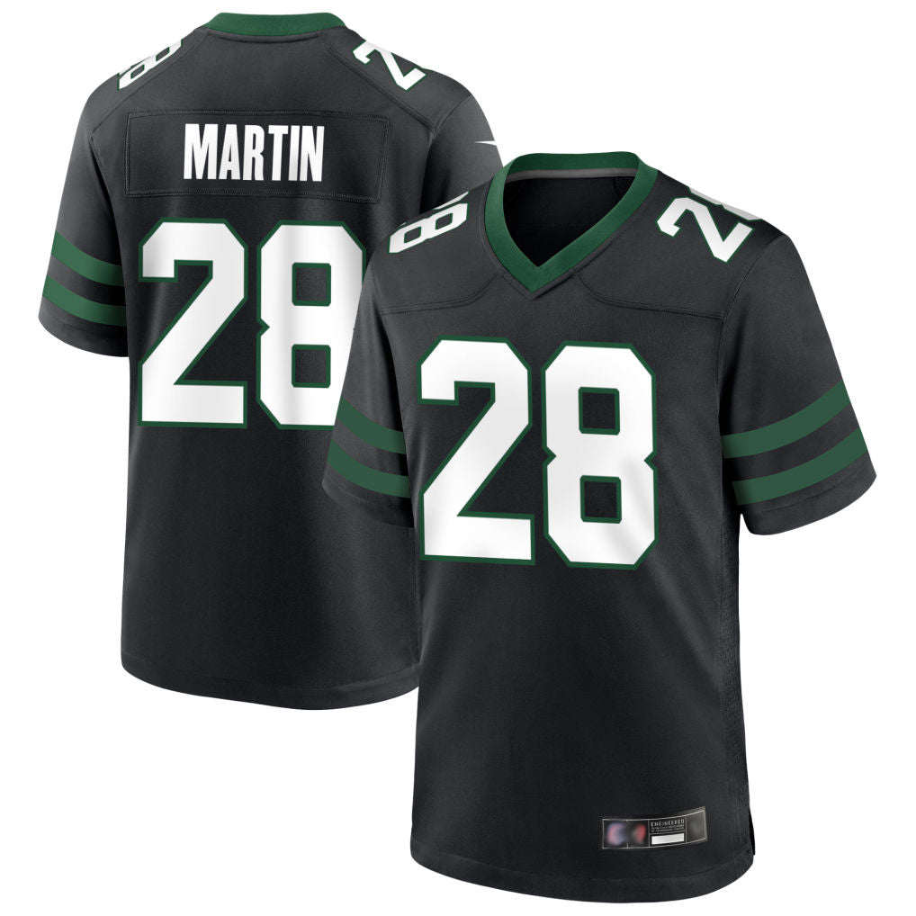 tocy NY.Jets #28 Curtis Martin Player Black Home Game Stitched Jerseys