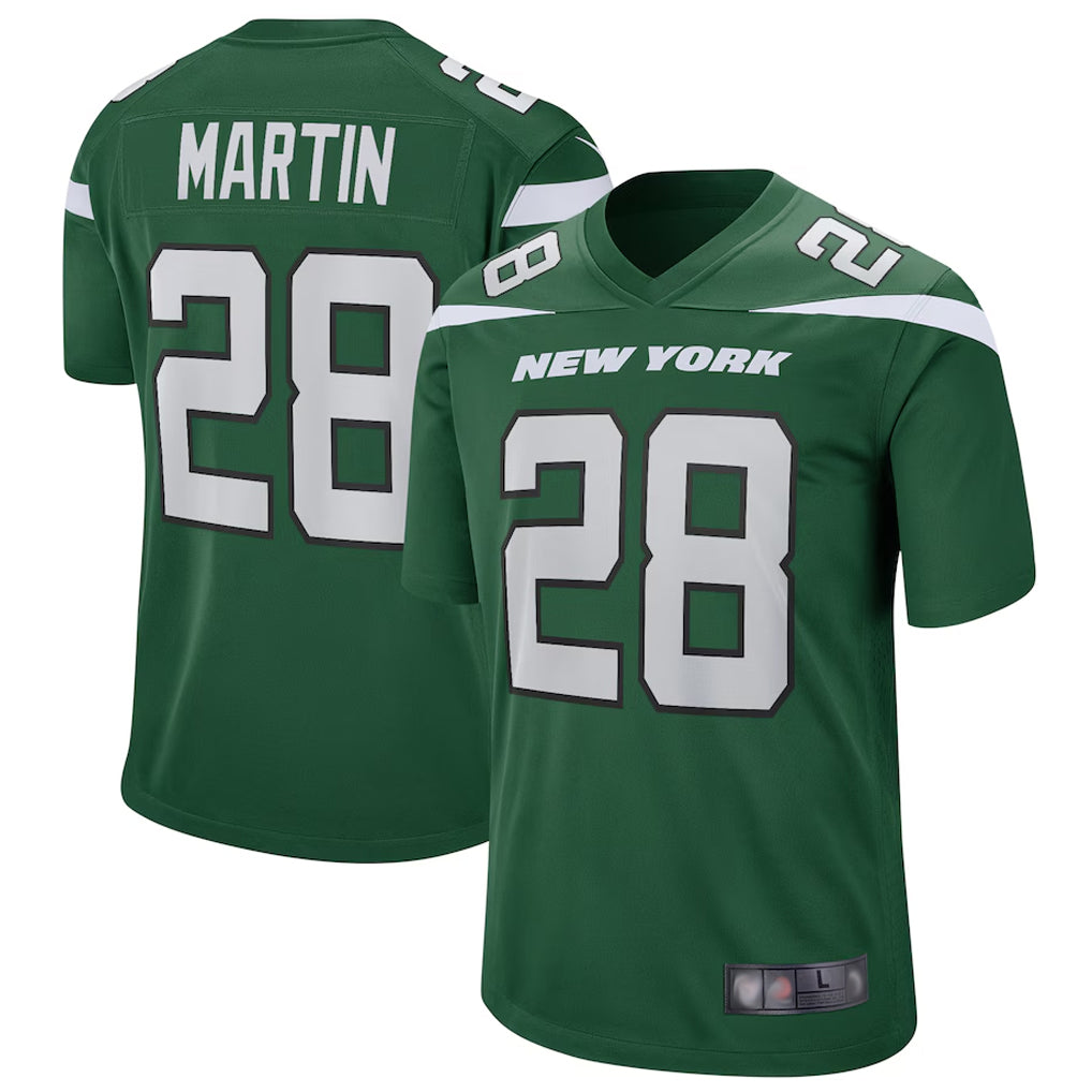 tocy NY.Jets #28 Curtis Martin Player Green Game Stitched Jerseys