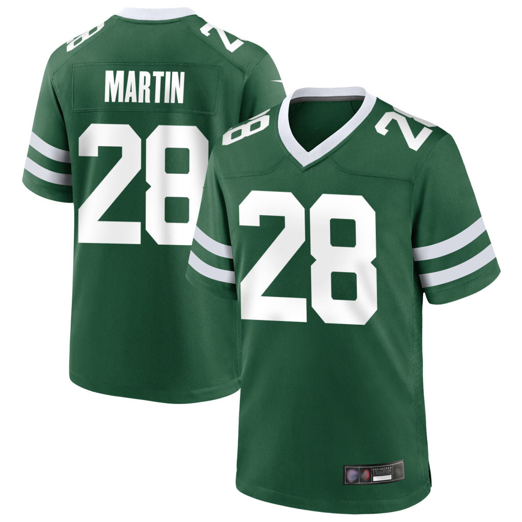 tocy NY.Jets #28 Curtis Martin Player Green Home Game Stitched Jerseys