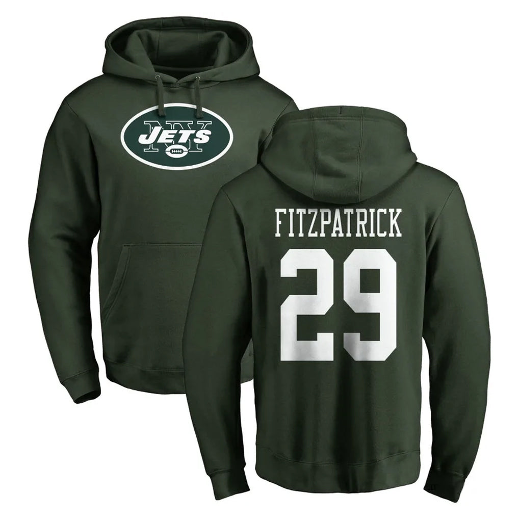 Tocy NY.Jets #29 Minkah Fitzpatrick Player Green LOGO Pullover Hoodies Limited Game Stitched Jerseys