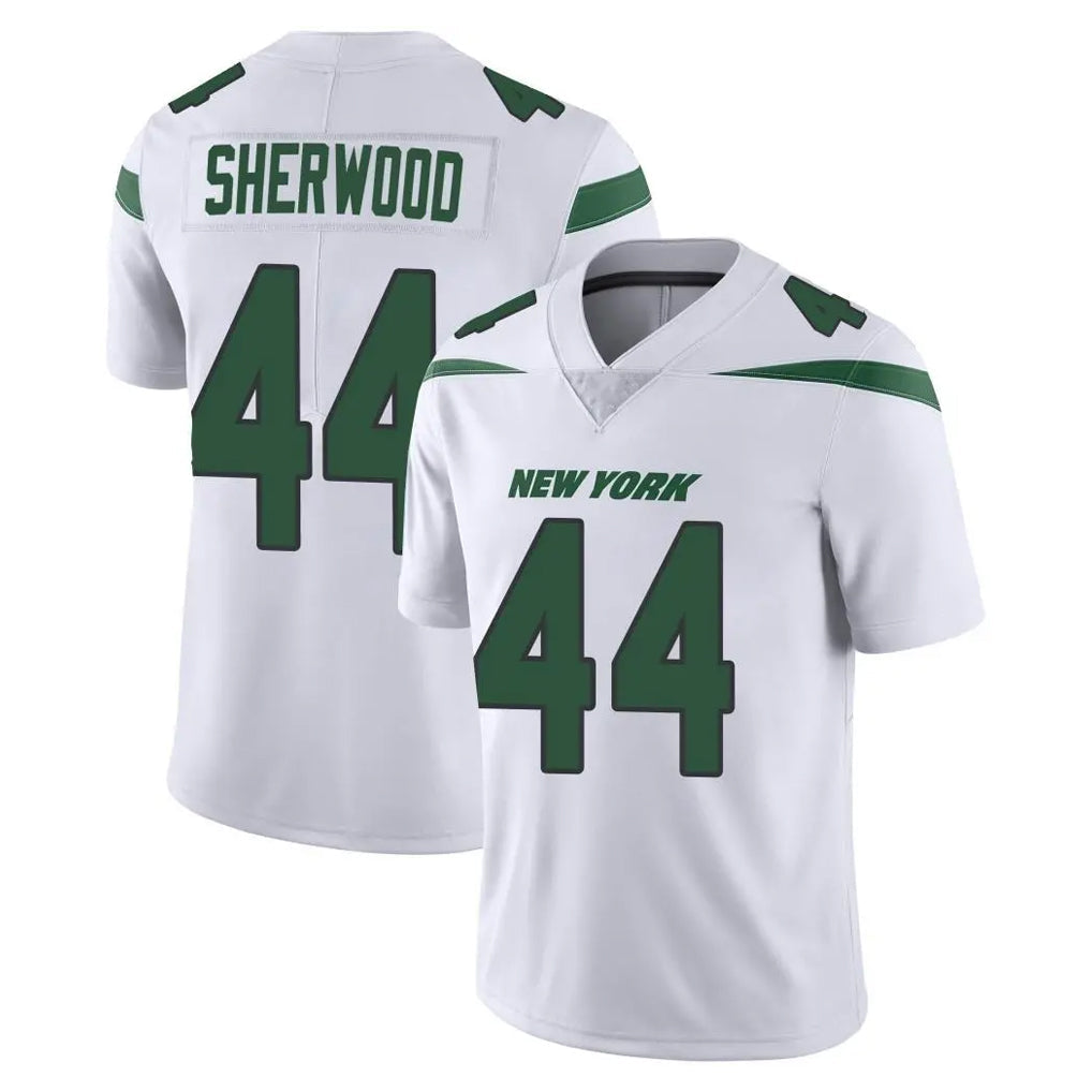 Tocy NY.Jets #44 Jamien Sherwood Player White Spotlight Limited Vapor Home Game Stitched Jerseys