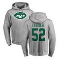 Tocy NY.Jets #52 Kingsley Enagbare Player Gray LOGO Pullover Hoodies Limited Game Stitched Jerseys