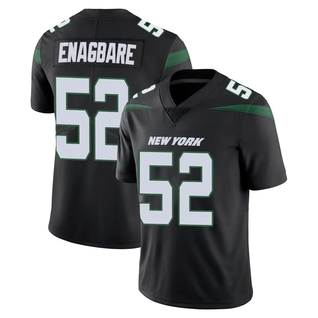 Tocy NY.Jets #52 Kingsley Enagbare Player Stealth Black Limited Vapor Home Game Stitched Jerseys