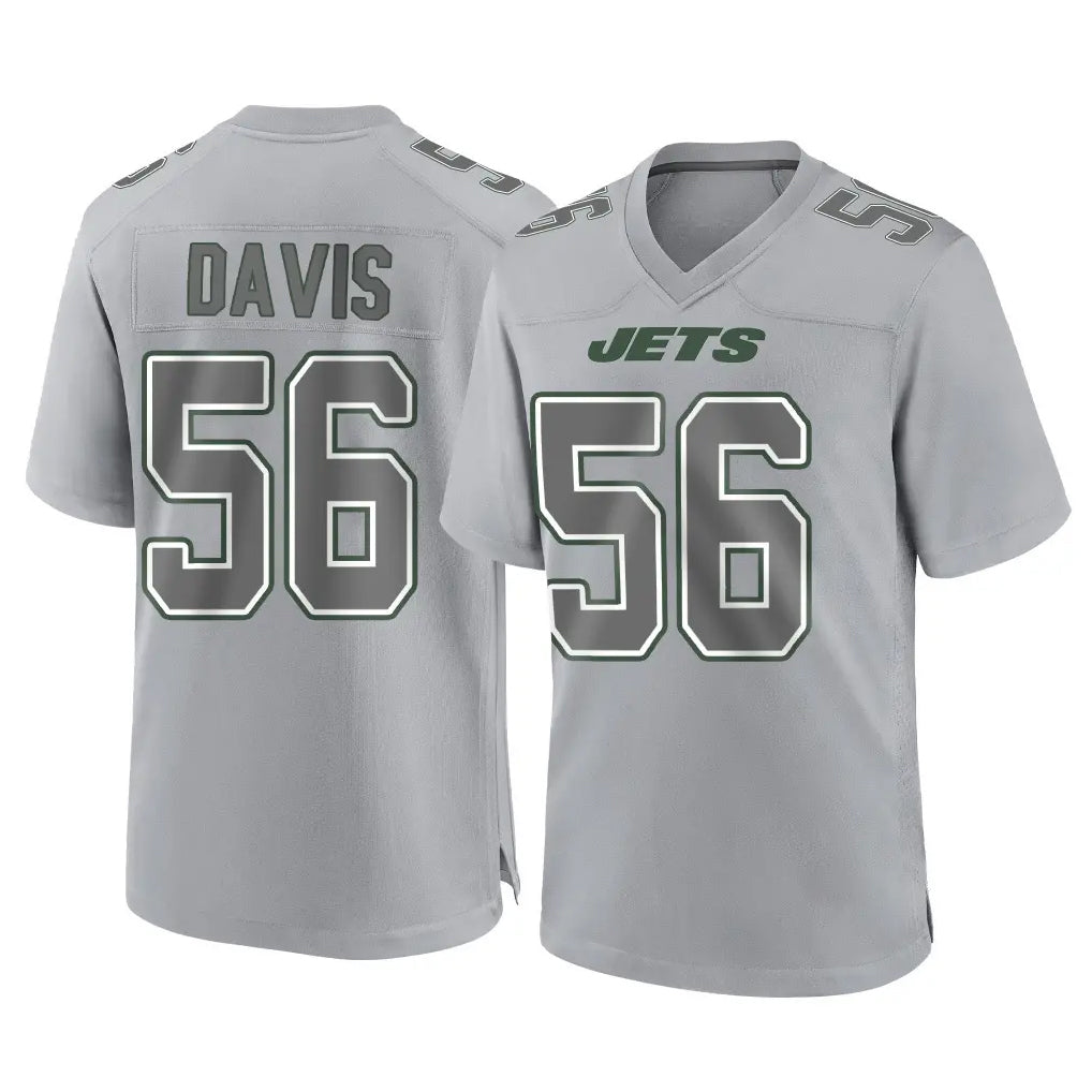 Tocy NY.Jets #56 Demario Davis Player Gray Limited Atmosphere Fashion Home Game Stitched Jerseys