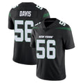 Tocy NY.Jets #56 Demario Davis Player Stealth Black Limited Vapor Home Game Stitched Jerseys