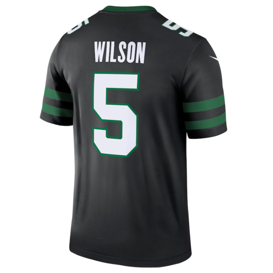 tocy NY.Jets #5 Garrett Wilson Legacy Black Legend Jersey Stitched American Stitched Jerseys