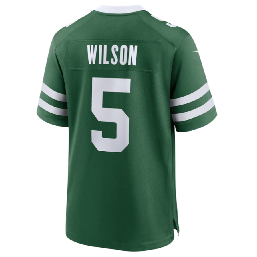 tocy NY.Jets #5 Garrett Wilson Legacy Green Game Jersey Stitched American Stitched Jerseys