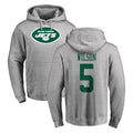 Tocy NY.Jets #5 Garrett Wilson Player Gray LOGO Pullover Hoodies Limited Game Stitched Jerseys