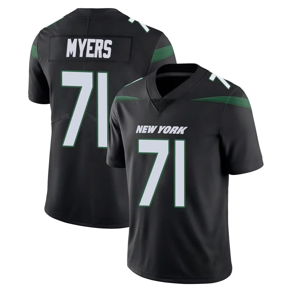 Tocy NY.Jets #71 Josh Myers Player Stealth Black Limited Vapor Home Game Stitched Jerseys