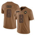 Tocy NY.Jets #8 Andre Cisco Player Brown Salute To Service Limited Stitched Jerseys