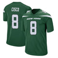 Tocy NY.Jets #8 Andre Cisco Player Green Home Game Stitched Jerseys