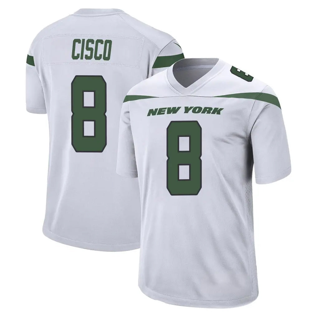 Tocy NY.Jets #8 Andre Cisco Player White Spotlight Home Game Stitched Jerseys