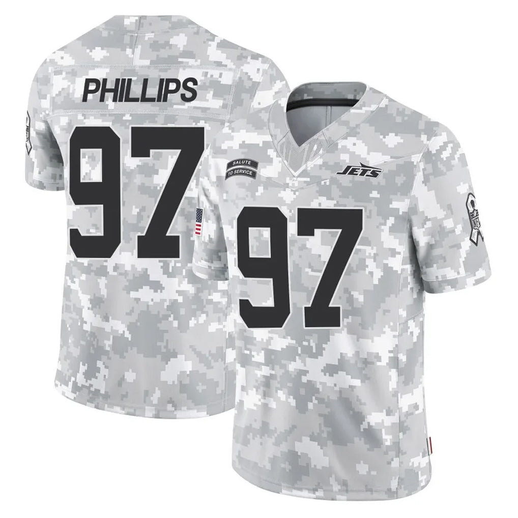 Tocy NY.Jets #97 Harrison Phillips Player Arctic Camo Salute to Service Limited Game Stitched Jerseys