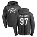 Tocy NY.Jets #97 Harrison Phillips Player Gray Pullover Hoodies Limited Game Stitched Jerseys