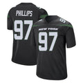 Tocy NY.Jets #97 Harrison Phillips Player Stealth Black Home Game Stitched Jerseys