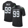 Tocy NY.Jets #99 T'Vondre Sweat Player Stealth Black Home Game Stitched Jerseys