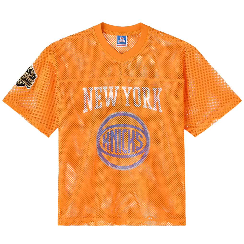 tocy NY.Knicks OVO x  Orange Mesh Football Fashion Jerseys