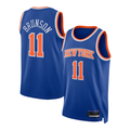 tocy NY.Knicks #11 Jalen Brunson Blue Swingman Jerseys - Icon Edition