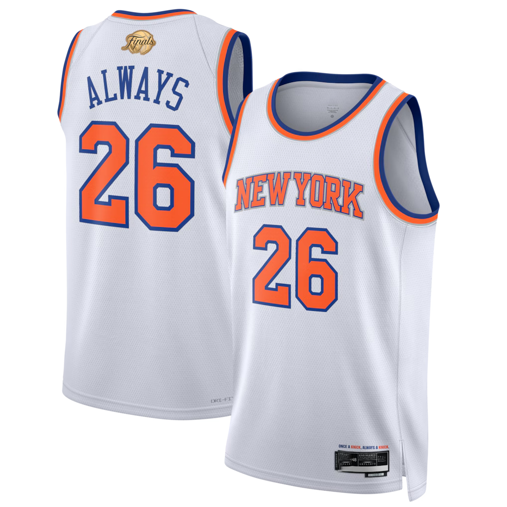 tocy NY.Knicks #26  White 2026 Finals Champions Always 26 Swingman Jerseys - Association Edition