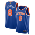 tocy NY.Knicks #8 OG Anunoby Blue 2026  Finals Patch Swingman Jerseys - Icon Edition