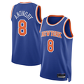 tocy NY.Knicks #8 OG Anunoby Blue Swingman Jerseys - Icon Edition