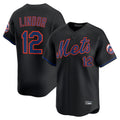 tocy NY.Mets #12 Francisco Lindor Player Black Alternate Home Limited Stitched Jerseys