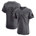 tocy NY.Mets #12 Francisco Lindor Player Gray City Connect Limited Elite Home Stitched Jerseys