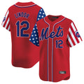 tocy NY.Mets #12 Francisco Lindor Player Red 2025 Independence Day Vapor Premier Limited  Stitched Jerseys