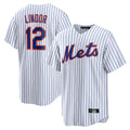 tocy NY.Mets #12 Francisco Lindor Player White Home Game Stitched Jerseys