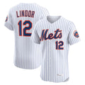 tocy NY.Mets #12 Francisco Lindor Player White Home Limited Elite Stitched Jerseys