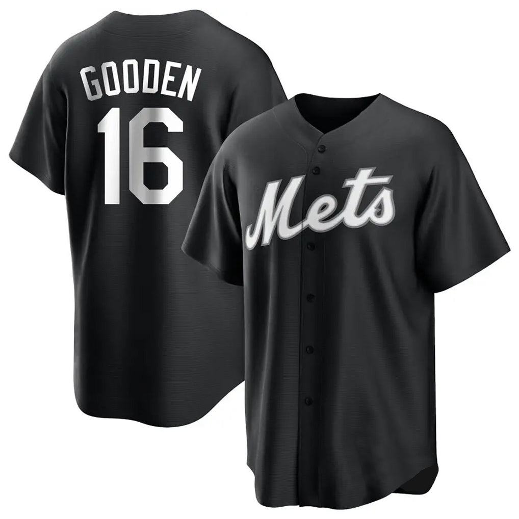 tocy NY.Mets #16 Dwight Gooden Player Black Home Game Stitched Jerseys