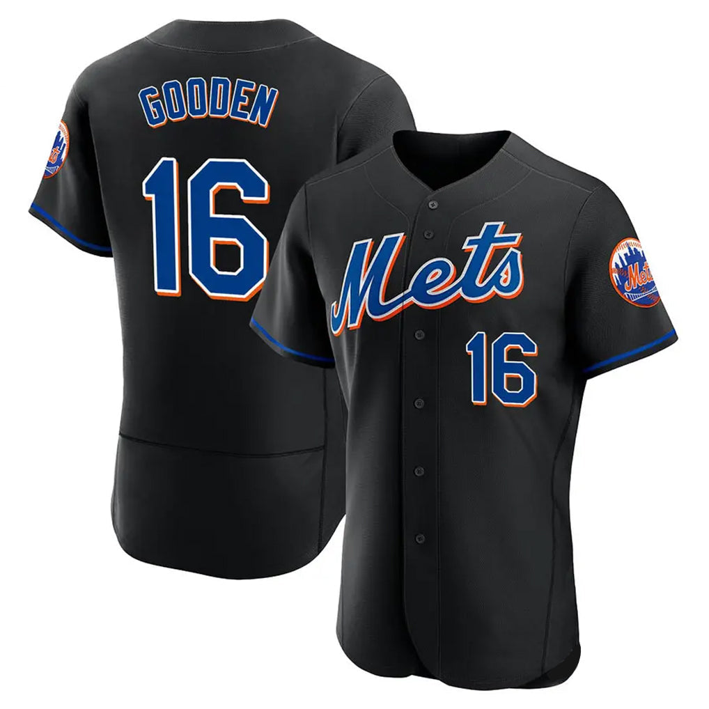 tocy NY.Mets #16 Dwight Gooden Player Black Replica Home Limited Elite Stitched Jerseys