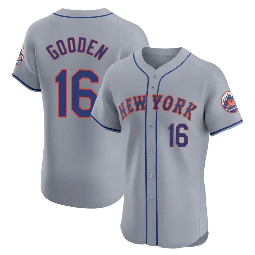 tocy NY.Mets #16 Dwight Gooden Player Gray Road Limited Elite Home Stitched Jerseys