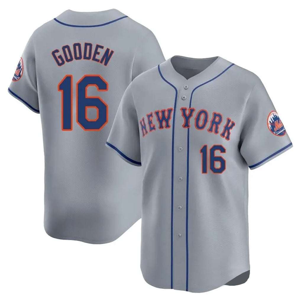 tocy NY.Mets #16 Dwight Gooden Player Gray Road Limited Home Stitched Jerseys