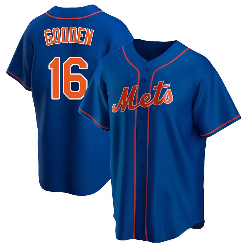 tocy NY.Mets #16 Dwight Gooden Player Royal Home Game Stitched Jerseys