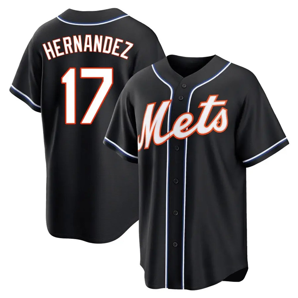 tocy NY.Mets #17 Keith Hernandez Player Black Fashion Out Game Stitched Jerseys