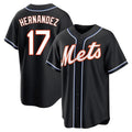 tocy NY.Mets #17 Keith Hernandez Player Black Fashion Out Game Stitched Jerseys