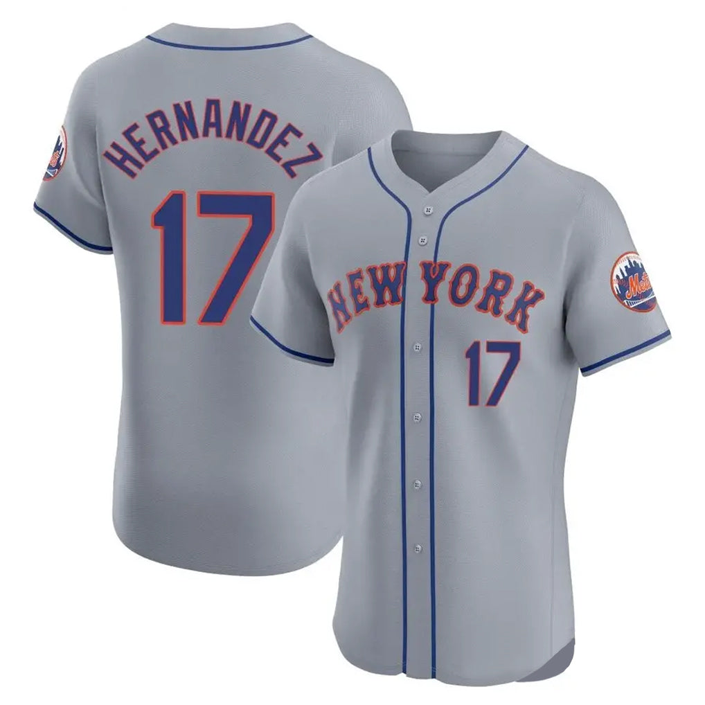 tocy NY.Mets #17 Keith Hernandez Player Gray Road Limited Elite Home Stitched Jerseys