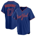 tocy NY.Mets #17 Keith Hernandez Player Royal T-shirt Home Game Stitched Jerseys