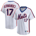 tocy NY.Mets #17 Keith Hernandez Player White Cooperstown Collection T-shirt Game Stitched Jerseys
