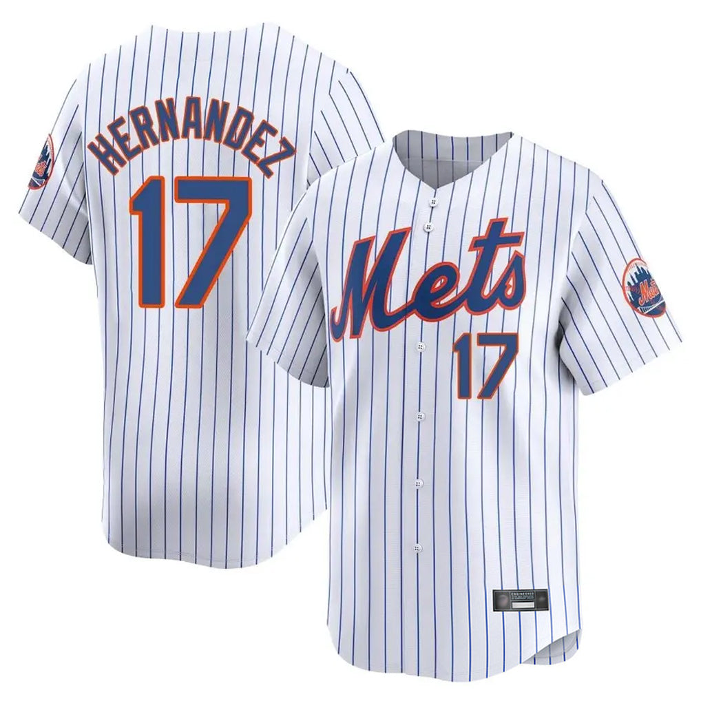 tocy NY.Mets #17 Keith Hernandez Player White Home Replica Stitched Jerseys